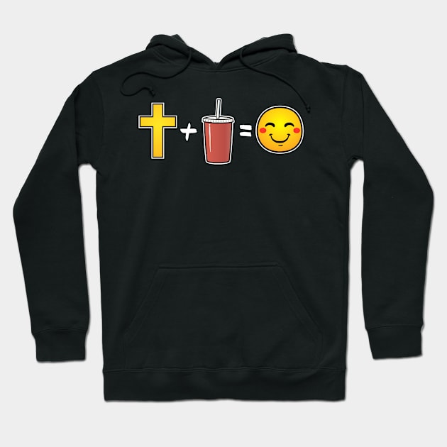 Christ plus Soda equals happiness Christian Hoodie by thelamboy